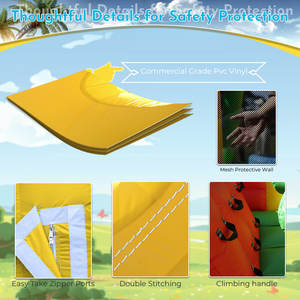 <span class=keywords><strong>Maison</strong></span> Gonflable Colorée avec Toboggan et <span class=keywords><strong>Piscine</strong></span> à Jets, Qualité Commerciale, Défi Interactif pour Enfants, Idéale pour Fêtes Estivales et Locations d'Événements - Product Image 4