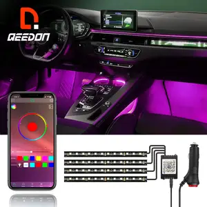 Drop Shipping LED-Leuchten für Autos Innendekoration Innen auto Lichter LED Wired Voice Control Auto Licht