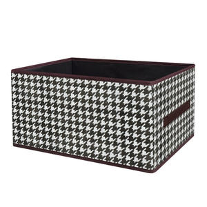 Caja de almacenamiento de ropa Houndstooth, cesta rectangular plegable de gran capacidad para organizar la ropa - Product Image 1