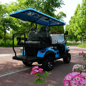 Voiturette de <span class=keywords><strong>golf</strong></span> à essence <span class=keywords><strong>4</strong></span> places surélevée avec moteur 3000W, autonomie de 90 km, <span class=keywords><strong>embrayage</strong></span> à couple élevé, pneus tout-terrain et protection anti-broussailles pour utilisation en ferme et ranch - Product Image 2