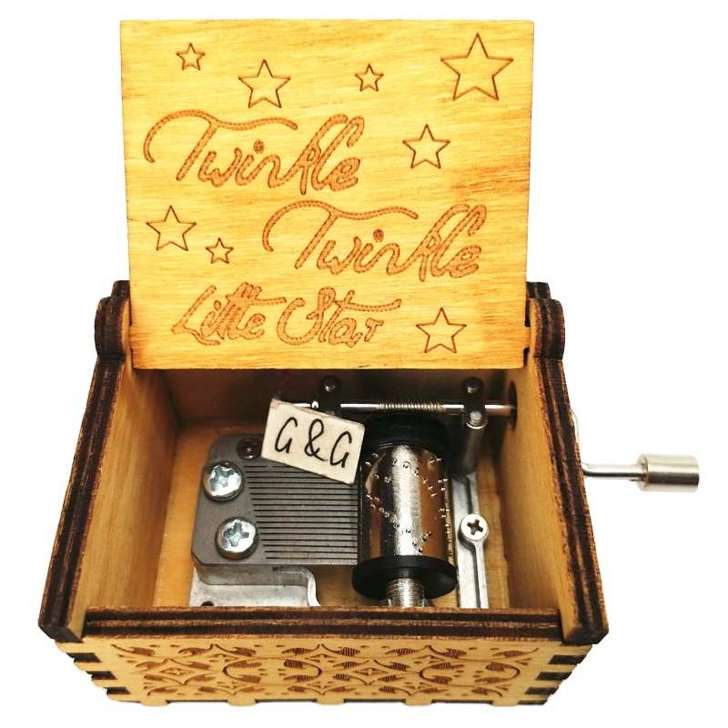 Bán Buôn Quà Tặng Khuyến Mại Bằng Gỗ Hand Crank Music Box Cho Quà Tặng