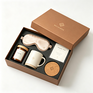 Custom Luxury Corporate Business Gift Box Set <b>Eye</b> <b>Mask</b> Candle Mug Promotional with Logo for Office Employee - Product Image 1