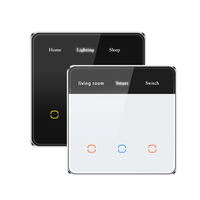 Interrupteur mural LED intelligent Tuya Smart Home Life, interrupteur WiFi 123 gangs, panneau tactile en verre, interrupteur design, produit pour maison intelligente