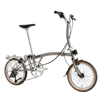CRANSTON R9 Vélo Tricycle Pliant 16 Pouces 9 Vitesses, Cadre en Acier de Haute Qualité, Léger, Guidon en M, Mini Vélo Pliant
