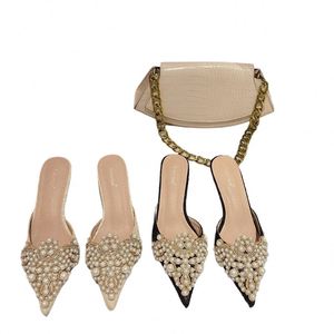 2025 Summer Women Pearl Sandals Fashion Thin High <b>Heels</b> Pumps Woman Party Office Shoes - Product Image 1