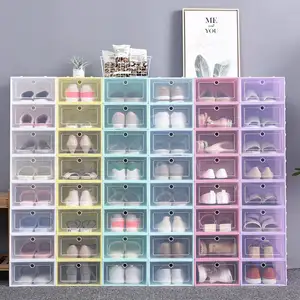 Schuhcontainer Aufbewahrungsboxen transparente Schuhbox mehrschichtige Überlagerung Schuh-Sammlungsschachtel Schuh-Organisator
