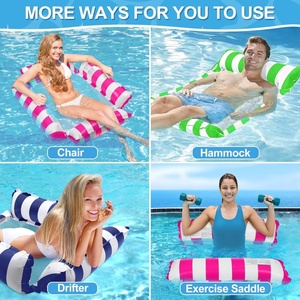 PVC Inflatable Water Hammock 48*48 Inch Blue Pink Green Colors <b>Pool</b> Float for Adults Swimming <b>Pool</b> Lake Beach Summer Party Fun - Product Image 5