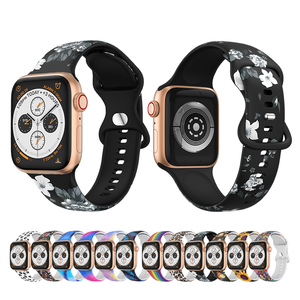 Impression caoutchouc femmes hommes mode <span class=keywords><strong>Bracelet</strong></span> <span class=keywords><strong>Bracelet</strong></span> en Silicone pour <span class=keywords><strong>Apple</strong></span> <span class=keywords><strong>Watch</strong></span> Band <span class=keywords><strong>8</strong></span> Ultra 49mm 40/41/44/45mm iwatch série 7 se 6 3 - Product Image 2
