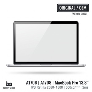 Écran LCD d'origine OEM pour MacBook Pro A1706 <span class=keywords><strong>A1708</strong></span>, assemblage d'écran 13,3 pouces IPS Retina, panneau de remplacement - Product Image 1