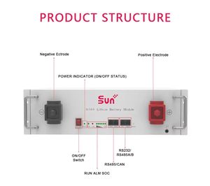 Batería Solar de Iones de Litio Sunplus de 5.12kWh, 51.2V 100ah para Sistema Solar Doméstico con 10 Años de Garantía - Product Image 3