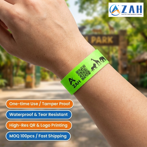 Bracelet intelligent à code QR et code-barres pour accès RFID/NFC en station balnéaire, rechargeable, pour adhésion client, avec système de billetterie ZAH - Product Image 2