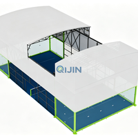 Solution de toiture personnalisée pour terrain de padel QJIN – Conception professionnelle extérieure, structure en acier, mur en verre trempé, support de projet