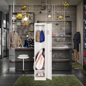 Most Popular Steel Metal <b>Single</b> Door Personal Locker Knock-Down Structure With Electronic & Key Lock Golf Bag Storage Offices - Product Image 2