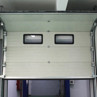Portes sectionnelles industrielles à levage vertical en gros, en acier galvanisé double couche, isolation thermique supérieure pour entrepôt