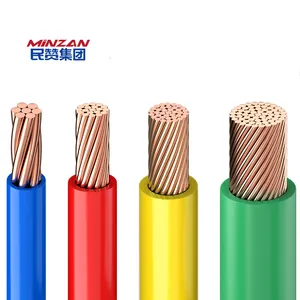 Cable de tierra de pvc amarillo y verde 1 5mm 2 5mm 4mm 6mm cobre sólido flexible de un solo núcleo bv bvr cable de casa