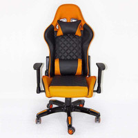 Chaise ergonomique moderne de bureau et de jeu en cuir véritable, pivotante, inclinable, extensible, en maille, avec fonction tournante, chaise pliable