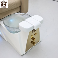 Fauteuil de pédicure électrique inclinable en cuir PU, fauteuil de massage pour les pieds, station de pédicure à jets de bulles pour salon de manucure