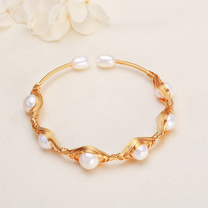 Zhuji Shanxia Lake Freshwater Pearl Winding Style Devil's Eye <b>Bracelet</b> Casual Fashionable Handmade Pearl <b>Bracelet</b> for <b>Girls</b> - Product Image 2