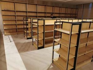 Scaffali Espositivi ZD a Doppio Lato <span class=keywords><strong>in</strong></span> Metallo e <span class=keywords><strong>Legno</strong></span> per Supermercati, Scaffalature Autoportanti con 50 Ripiani - Product Image 3