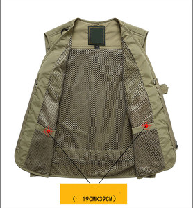 <span class=keywords><strong>Gilet</strong></span> de chasse et de pêche vintage KY BIG SIZE pour <span class=keywords><strong>homme</strong></span>, multi-poches, dos <span class=keywords><strong>en</strong></span> <span class=keywords><strong>maille</strong></span>, kaki, imperméable - Product Image 4