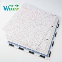 Plafond en PVC et plâtre carré 600x600mm, insonorisant, résistant à l'humidité, facile à nettoyer et à entretenir, idéal pour les hôtels modernes, vente en gros à prix d'usine
