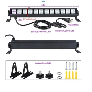 Lámpara UV de pared con luz negra para Navidad, DMX512, control de sonido ambiental, luz de barra para escenario - Product Image 4
