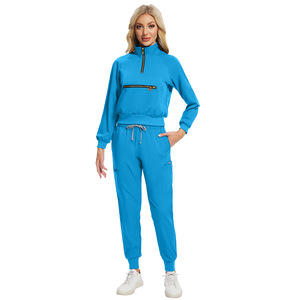 Vente en gros 2025 nouvelle infirmière robe médicale uniforme 2 pièces femmes Spandex à la mode survêtement gommages uniformes soins infirmiers hôpital ensembles - Product Image 6