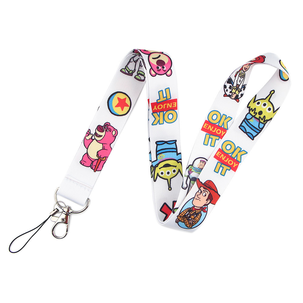 Hot Sale Cartoon Toy Story Buzz Woody Alien Strawberry Bear Lanyards Phone USB ID Card Accessories Lanyards Promotional Gifts Image 4