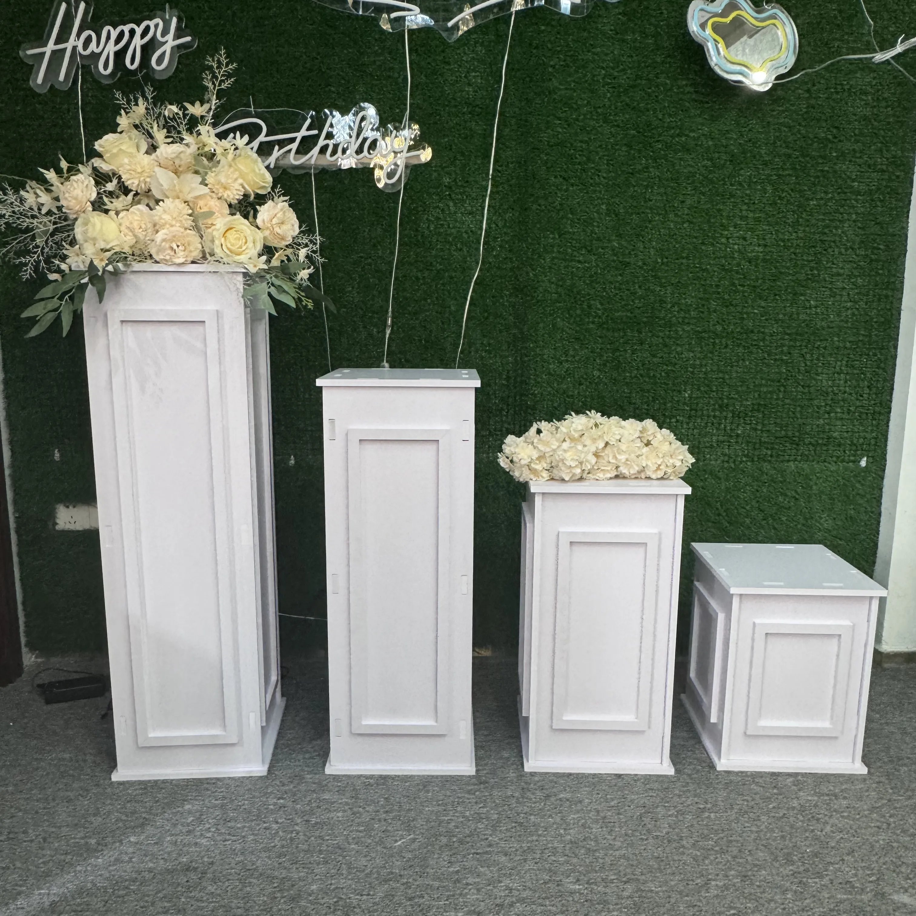 Hot Selling PVC Carved Roman Columns Pillar Party Road Lead Stand Wedding Plinth For Wedding Decoration