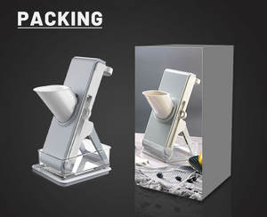 Cortador de mandolina manual multifunción ajustable de plástico simple ORGH B851 4 en 1, ecológico, certificado LFGB, seguro, al por mayor - Product Image 2