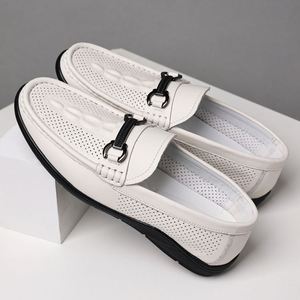 Summer Autumn New Style Breathable Height Increasing Slip-On Leather <b>Shoes</b> <b>Driving</b> & Casual Men's <b>Shoes</b> Size 38-43 - Product Image 2
