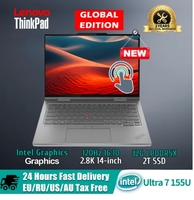 Laptop ThinkPad X1 Yoga 2024 Intel Ultra 7 155U 32GB LPDDR5X 2T SSD Layar Sentuh OLED 14-inci 120Hz 2.8K Notebook PC