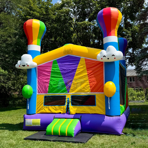 Castello Gonfiabile a Forma di <span class=keywords><strong>Mongolfiera</strong></span> per Bambini, Giochi Gonfiabili Commerciali, Castello Rimbalzante in PVC 18 OZ - Product Image 1