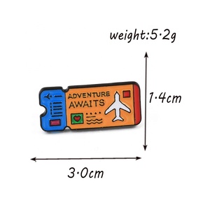 Spilla/Badge in smalto personalizzata Airfare Custom Adventure Travel <span class=keywords><strong>per</strong></span> camicia, <span class=keywords><strong>giacca</strong></span>, zaino da donna - Product Image 6