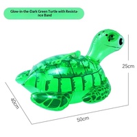 Jouets pour enfants en plastique gonflables mignons en forme de tortue d'animaux marins Activité de maternelle Petit cadeau