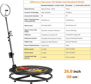 Cabina de Fotos 360 para Fiestas con Luz de Tira RGB, Cabina de Video Automática con Cámara 360 y Control Remoto por Aplicación para 4 Personas (26.8'') - Product Image 6