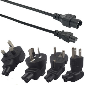 Cable adaptador de corriente de extensión UPS PDU IEC320 C5 <span class=keywords><strong>Mickey</strong></span> <span class=keywords><strong>Mouse</strong></span> hembra a C6 macho con adaptador intercambiable EU UK US AU - Product Image 1