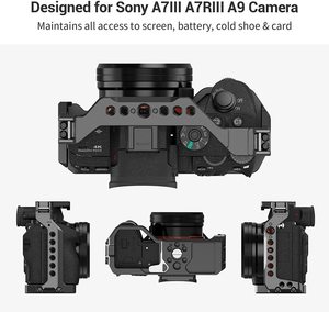 SmallRig Cage pour appareil photo DSLR pour <span class=keywords><strong>Sony</strong></span> A7 III A73 A7M3 avec support griffe froide pour kit caméra <span class=keywords><strong>Sony</strong></span> <span class=keywords><strong>A7III</strong></span> A7RIII A9 2918 - Product Image 4
