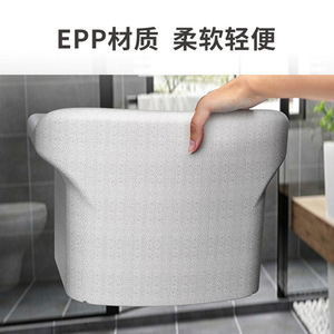 Siège de salle de bain pour personnes âgées et femmes enceintes, chaise de douche antidérapante, matériau PP blanc - Product Image 4