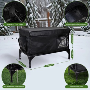 บ้านแมวพับได้แบบมีระบบทำความร้อนและฉนวนกันความร้อนสำหรับใช้งานกลางแจ้ง พร้อมกรงสำหรับแมวคลอดลูก เหมาะสำหรับใช้ในห้องนั่งเล่น - Product Image 4