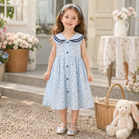 Robe d'été pour filles MZJ 100% coton, col rond, sans manches, imprimé cœur, style coréen, vêtements pour enfants mignons et amusants, ODM