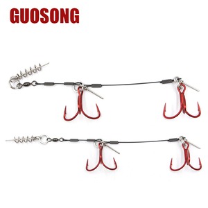 Venta al por mayor de China pesca de Lucio <span class=keywords><strong>1</strong></span>*7 aparejos de acero inoxidable aguas poco profundas Soft Shad <span class=keywords><strong>Rig</strong></span> Spikes Stinger - Product Image 5