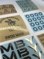 Autocollants DTF personnalisés, logo 3D en nickel électroformé UV, transfert en relief, autocollants adhésifs en métal