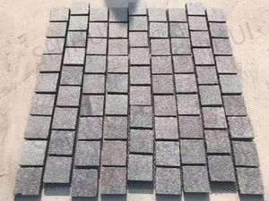 Pierre de pavage moderne et durable en <span class=keywords><strong>granit</strong></span> noir foncé SH STONE, motif brique, surface flammée, bords fendus, pour allée, naturelle - Product Image 2