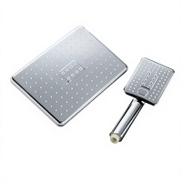 Ensemble de douche pluie pour salle de bain, pommeau de douche rond et douchette à main, accessoire de douche en ABS
