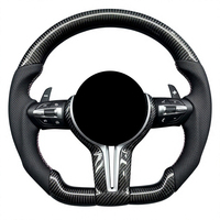 Volant de direction à fond plat en fibre de carbone de qualité supérieure pour BM/W E92 E93 E60 E61, style course, pièces intérieures