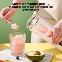 Groothandel Slimme Draadloze Persoonlijke Draagbare Blender USB Automatische Sinaasappelpersfles Mini Fruitblender Mixer Machine FJ006