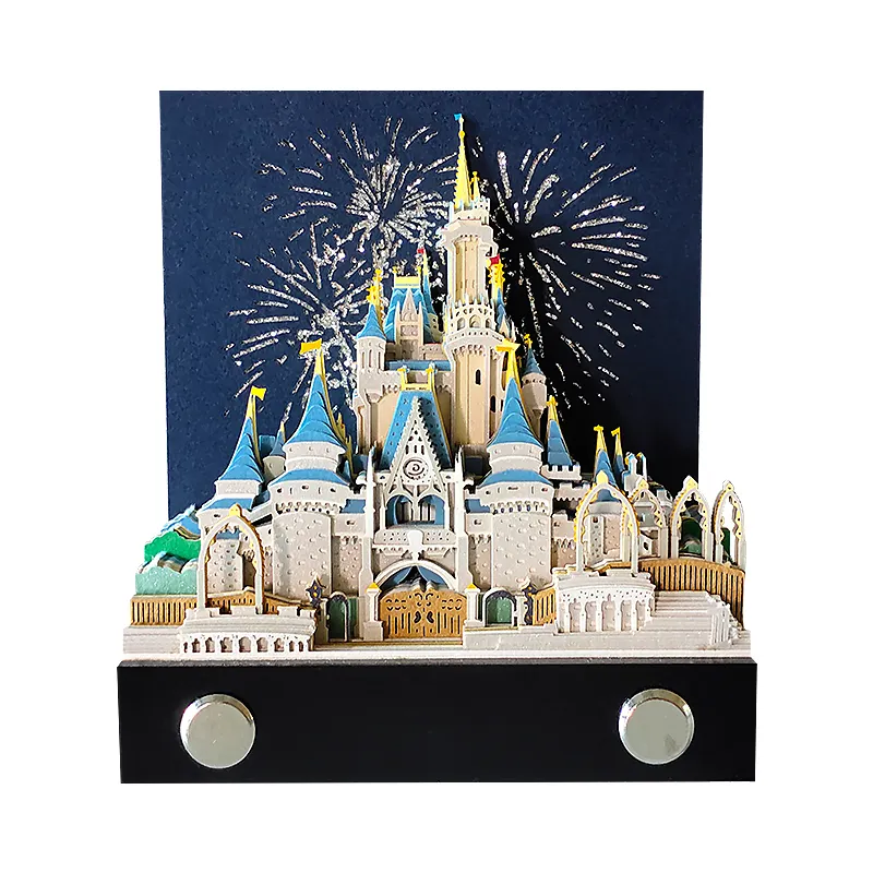 Sprookjesachtig Kasteel Model Prinses Cinderella Kasteel Sneeuw Wit 3d Memo Pad Papier Handwerk Notities Papieren Pad Voor Kinderen Vakantie Geschenken