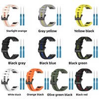 QuickFit 22mm/26mm Tali Jam Tangan Silikon Sport dengan Gesper Pin untuk Garmin Fenix 8/Quatix8/7 Pro/5X/5 Plus Smartwatch