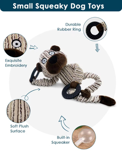Interactive Wholesale Custom Cute Stuffed Animal Dog Toy Different Shape Corduroy Plush Rubber <b>Ring</b> for Chewining Pet Chew Toy - Product Image 4